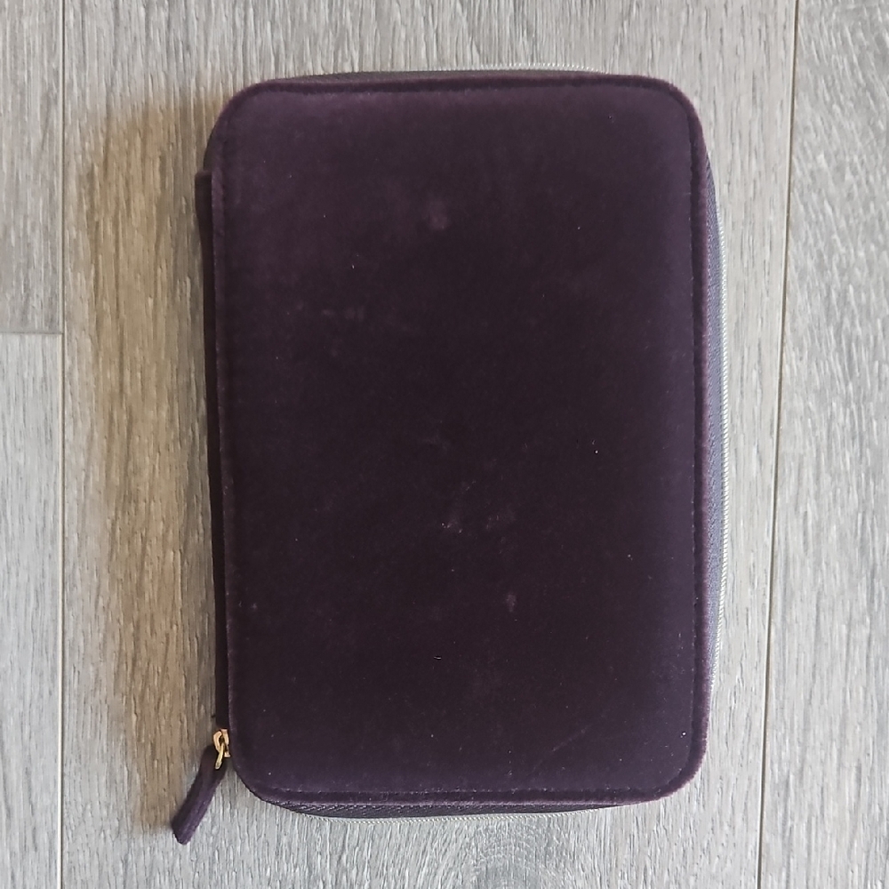 DOLCE & GABBANA Maroon / Dark Violet Velvet Jewelry Travel Case